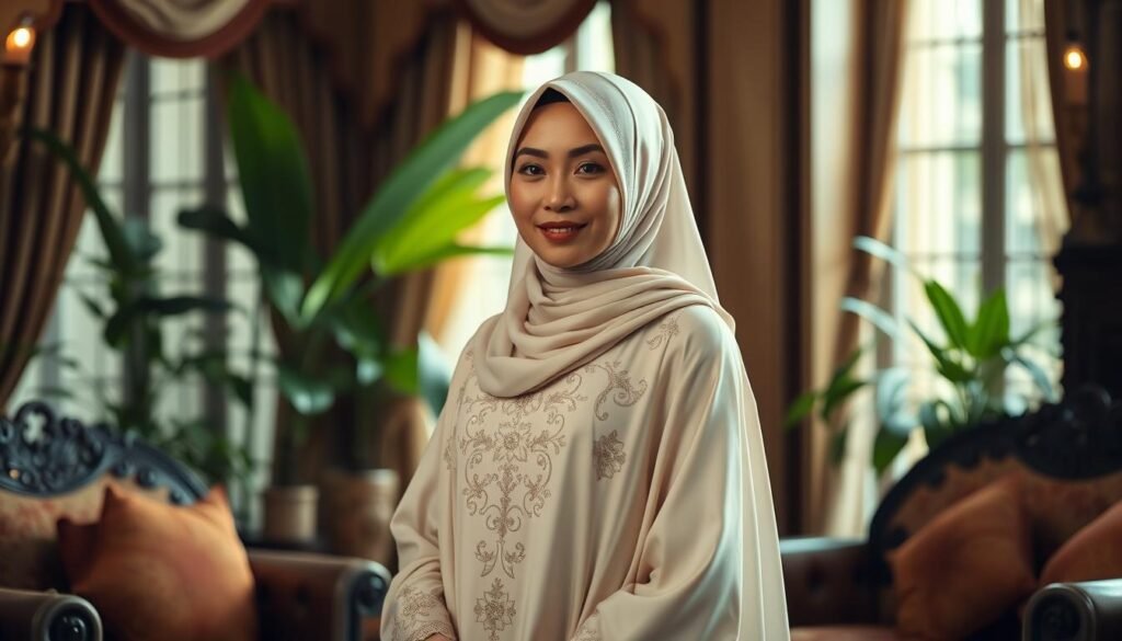 Model Gamis Siti Nurhaliza Saat Krisdayanti Berkunjung ke Rumahnya di Malaysia