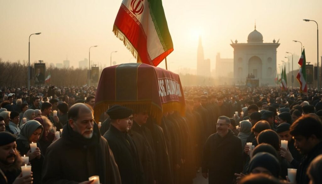 Momen Ribuan Warga Teheran Hadiri Pemakaman Jenderal Garda Revolusi Iran