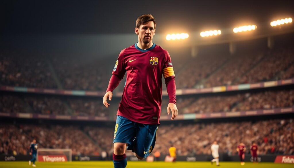 Lionel Messi di Barcelona