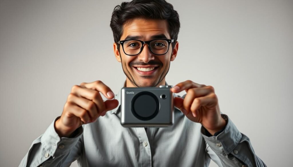 A well-lit, close-up shot of a confident presenter demonstrating an engaging product on a neutral backdrop. Soft, directional lighting accentuates the product's details and the presenter's expression of enthusiasm. The framing is centered, with the presenter occupying the foreground and the product taking center stage. The overall atmosphere conveys a sense of professionalism, interactivity, and persuasive charm to captivate the audience. A well-lit, close-up shot of a confident presenter demonstrating an engaging product on a neutral backdrop. Soft, directional lighting accentuates the product's details and the presenter's expression of enthusiasm. The framing is centered, with the presenter occupying the foreground and the product taking center stage. The overall atmosphere conveys a sense of professionalism, interactivity, and persuasive charm to captivate the audience.